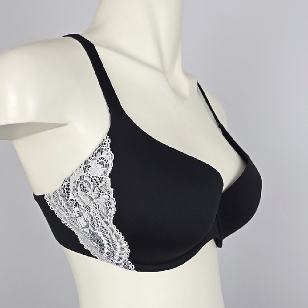 La Senza Women's Sexy Tease Black Molded Cup Bra Adjustable Straps 36C